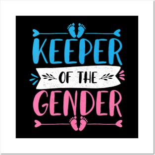 Keeper of the Gender Reveal Baby Announcement party Posters and Art